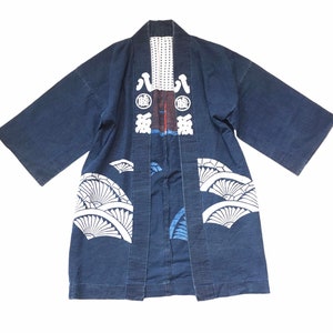 Vintage Japanese indigo dyed hanten jacket