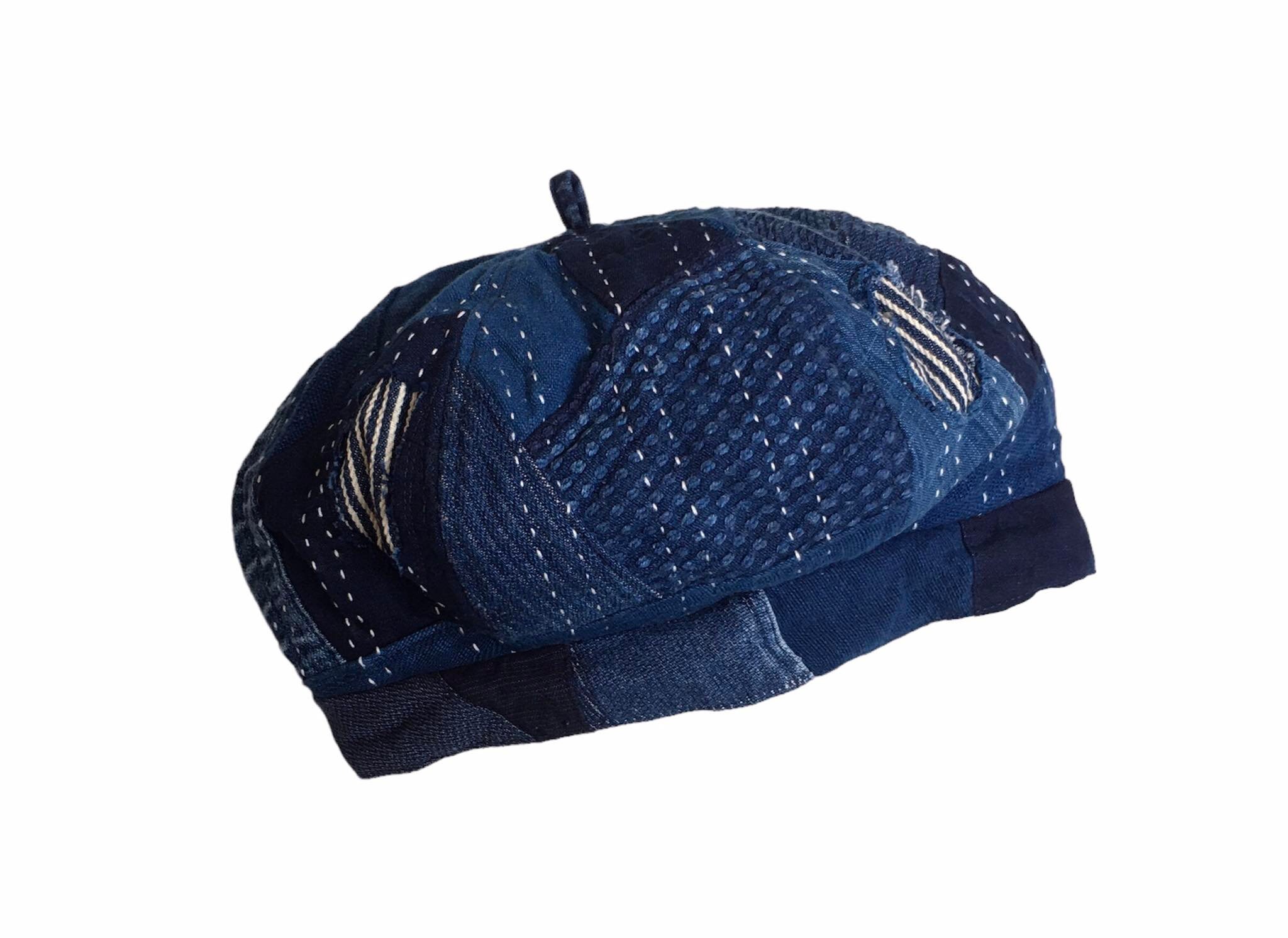 ✝️boro clothing ScrapQuilt Beret✝️ Boro Patchwork Japan Fabric Beret Hat - Etsy Canada