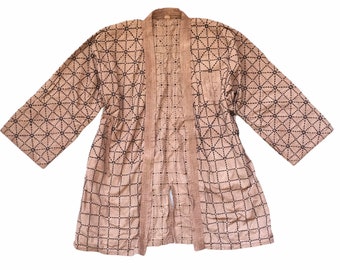 Vintage Kendogi Japanese Sashiko Natural Banana Dye jacket