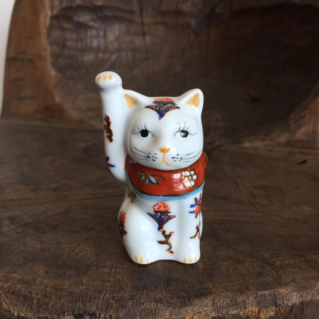 ヴィンテージ80s手描きの大きな瞳が可愛い雰囲気抜群の幸運・良き人を招く招き猫 il_1080xN.6093196260_qrwp.jpg