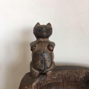 Antique Japanese Handmade Wooden carving