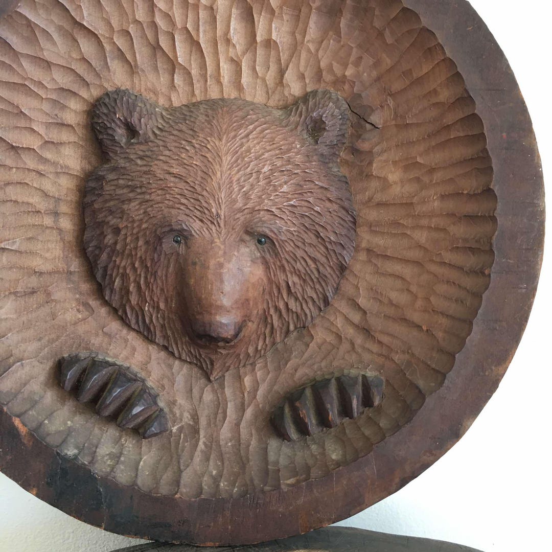 Vintage 1930s Japanese Ainu Bear Wood Carving - Etsy