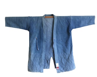 Vintage Japanese indigo dyed Boro Kendo Gi jacket