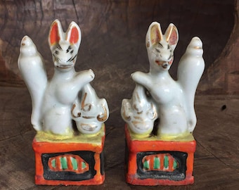 古い 土人形 お稲荷さん 割れ補修あり 郷土人形 民芸 古道具 アンティーク 古い 土人形 お稲荷さん 割れ補修あり 郷土人形 民芸 古道具