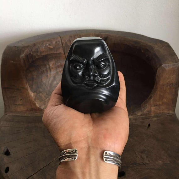 ヴィンテージ 日本製だるま 那智黒 黒石 - Etsy 日本