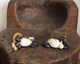 縁起物 信楽焼 タヌキ科たぬき - Etsy