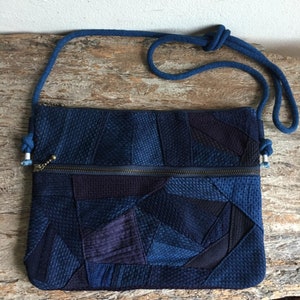 Remake Kendo Sashiko Patchwork Japan indigo sacoche tas