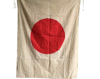 ヴィンテージ 日本国旗 日の丸 布製 日本の国旗：5 x 3フィート 日章旗 