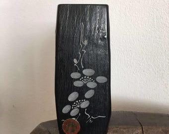 ヴィンテージ 日本製 那智黒石 花瓶 黒石 花 - Etsy 日本