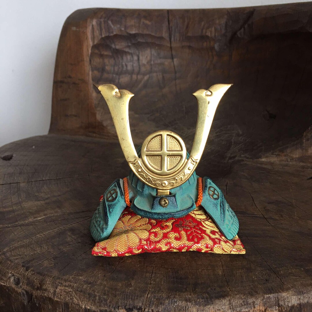 兜　samurai helmet vintage Vintage Japanese Samurai Kabuto Helmet -Dragon Deco Guard