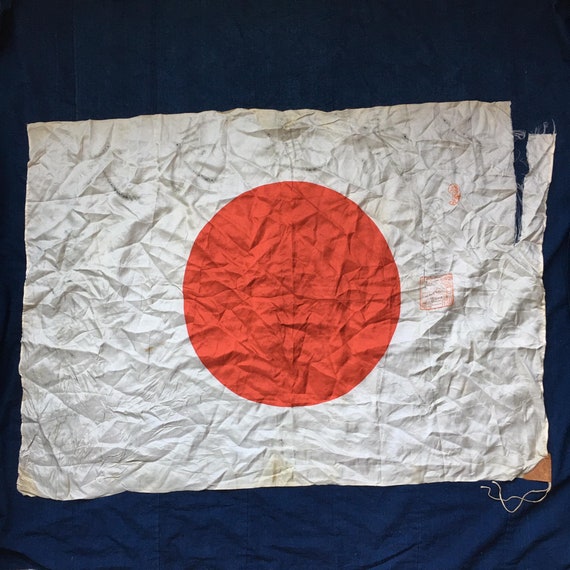 戦時中の実物国旗 1940 年代のオリジナルの第二次世界大戦時の日本の絹の旗 - Etsy