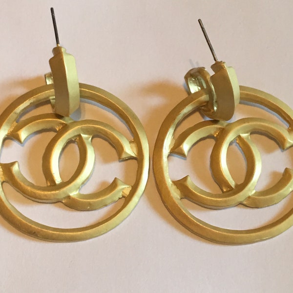 Gold matte finish earrings