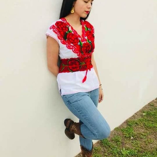 Ceinture mexicaine brodée, parfaite pour votre chemisier ou robe mexicain