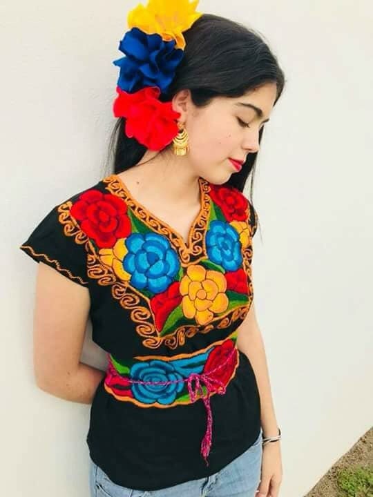 Mexican belt Frida style Handcrafted Frida Kahlo Embroidered Mexican Waist Belt  main image 4