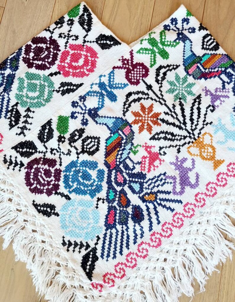 Mexican handmade poncho image 5