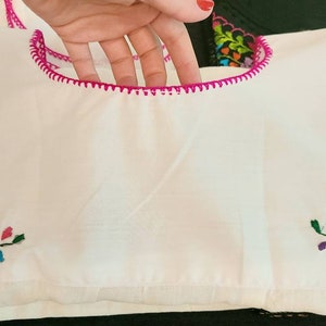 Traditional Handmade Embrodery Mexican Blouse image 9