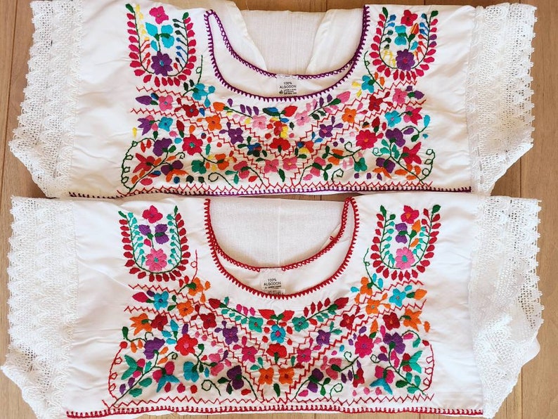 Traditional Handmade Embrodery Mexican Blouse image 7