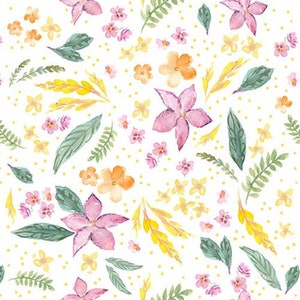 Floral from the All Big Things Start Small Collection by Beth Reed Designs for Studio E - Priced by the half yard