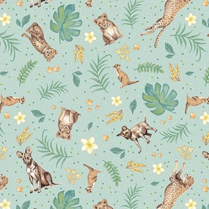 Tossed Carnivores from the All Big Things Start Small Collection by Beth Reed Designs for Studio E - Priced by the half yard