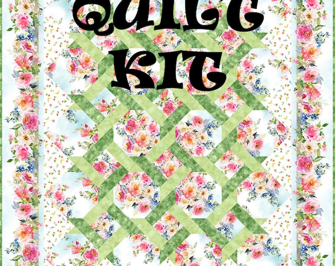 Quilt Kit Victoria Twist Green Quilt Kit by Jason Yenter for Etsy
