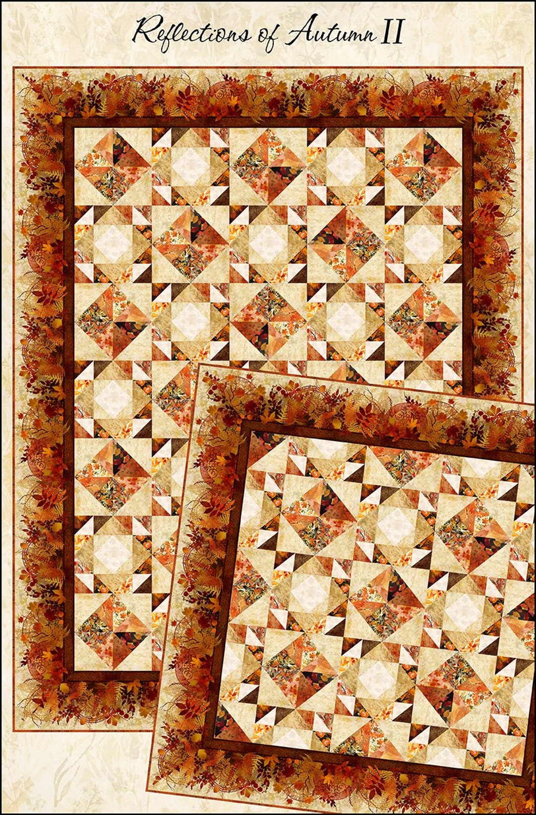 Quilt PATTERN Reflections of Autumn II Quilt Pattern by in the