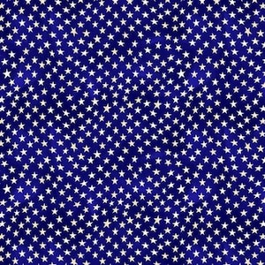 Blue Stars from the Lady Liberty Collection by Chong-A Hwang for Timeless Treasures - Sold in 1/2 yard increments - 44/45&quot; width