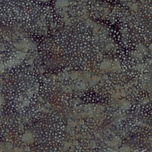 May include: Abstract fabric with a dark gray background and a pattern of small white and brown dots.