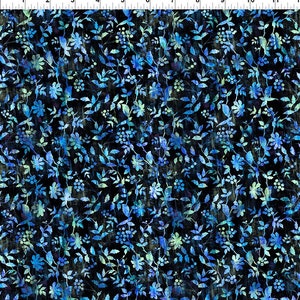 Vines - Blue from the Halcyon II Collection by Jason Yenter for In The Beginning Fabrics - Price is per half yard - 25HN 2