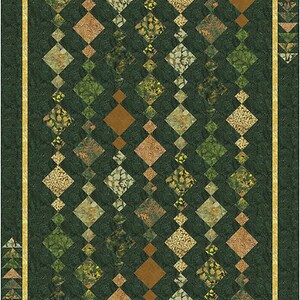 PDF QUILT MUSTER - Kristalle - Island Batik Sandelholz Quilt Muster von Kari Nichols für Quilting Renditions - 58.5 &quot;x 82.5&quot;