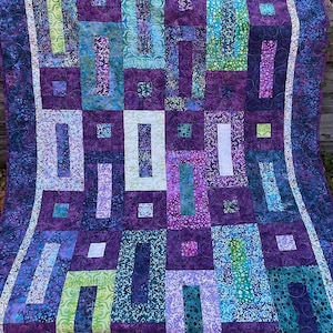PDF QUILT MUSTER - Exclamation Pattern von Kari Nichols für Quilten Renditions - Lap, Twin, Queen/King Größen