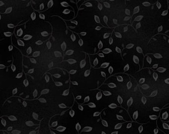 Folio Black Vines 7755-99 by Henry Glass - Sold in 1/2 yard increments - 44/45&quot; width - Not cut until sold
