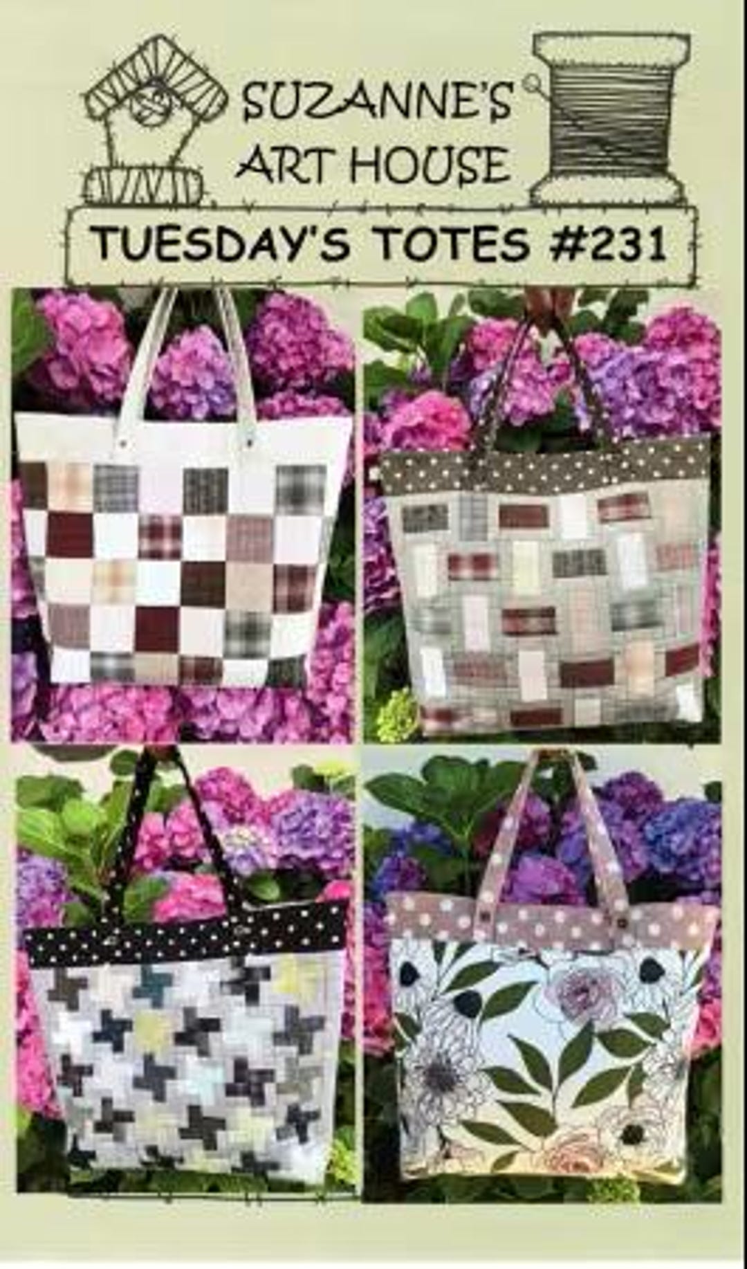 PATTERN - Tuesday's Totes Pattern by Suzanne's Art House - Etsy