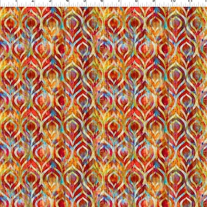 Peacock - Multi from the Halcyon II Collection by Jason Yenter for In The Beginning Fabrics - Price is per half yard - 24HN 1