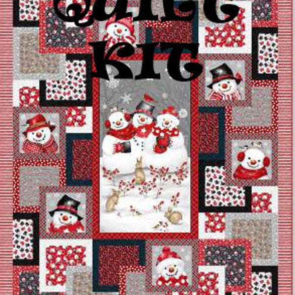 Christmas Quilt Kit With Pattern and Fabric Etsy