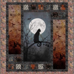 PDF QUILT PATTERN - Triptych - Studio E Scary Spicier Quilt Pattern by Kari Nichols for Quilting Renditions - 3 sizes