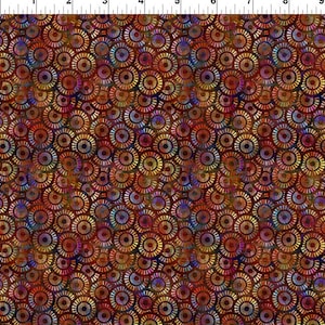 Wheels - Multi from the Halcyon II Collection by Jason Yenter for In The Beginning Fabrics - Price is per half yard - 28HN 1