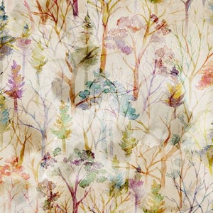 Beige Trees from the Mystic Nature II Collection by Oasis - Priced by the 1/2 yard - NOT cut before sold