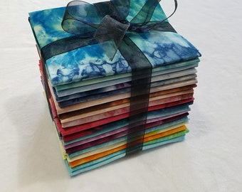 Hand Dyed - Fat Quarter Bundle - 18 different fabrics