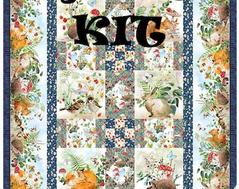 Quilt Kit - Hedgehog Hollow Quilt Kit by Jason Yenter for In The Beginning -  Fabric for top and binding with pattern - 48 1/2" x 64 1/2"