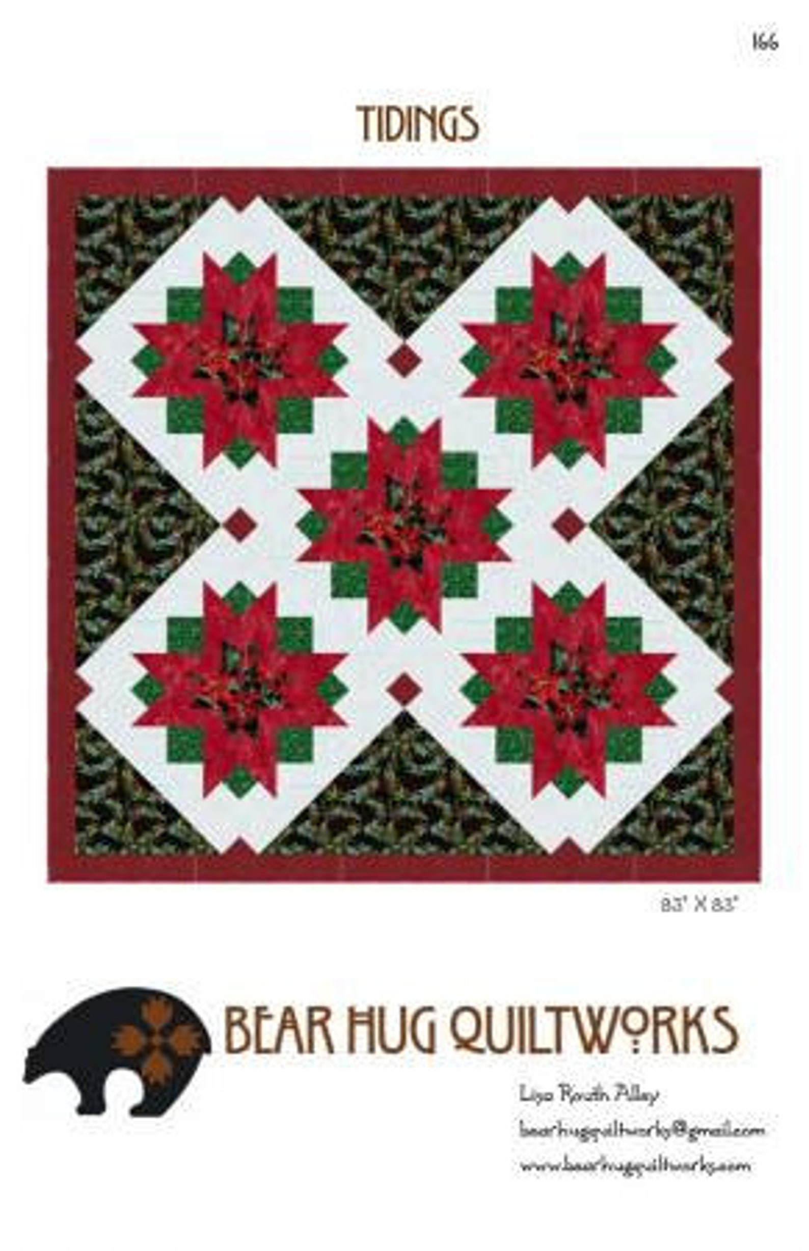 Quilt PATTERN Tidings by Bear Hug Quiltworks 83 X Etsy