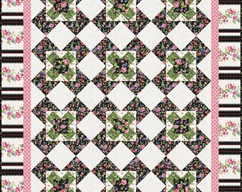 Quilt PATTERN - Xit - Pretty Sweet Quilt Pattern by Kari Nichols for Quilting Renditions - Lap, Throw, Twin/Dbl, Queen/King