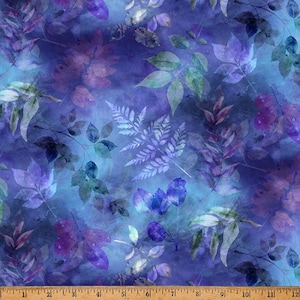 Salvia (V5311-424) from the Dandelion Wishes Collection - A Hoffman Spectrum Print  - Digitally Printed - 43/44" wide - Price per 1/2 yard