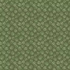 Green Tonal Paw Prints from the Lodge Life Collection by P & B Textiles - Priced by the 1/2 yard  - 44/45&quot; width
