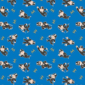 Mr Monopoly Toss by Camelot Fabrics - Sold in 1/2 yard increments - 42/43&quot; width-Fabric sold in continuous length