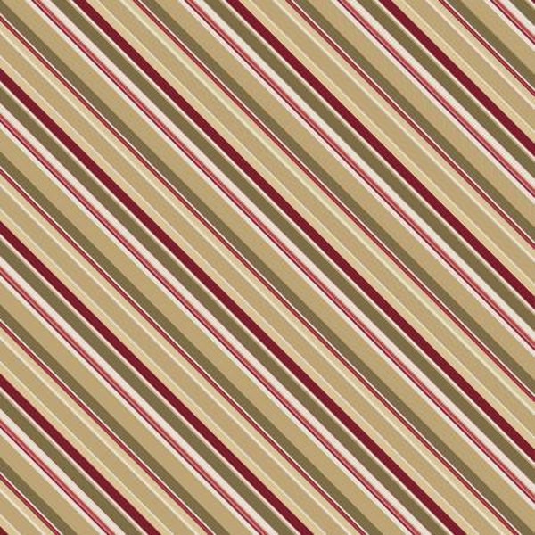 Diagonal Stripe from the Rosewood Lane Collection by Wilmington Prints - Digitally Printed - Sold in 1/2 yard increments