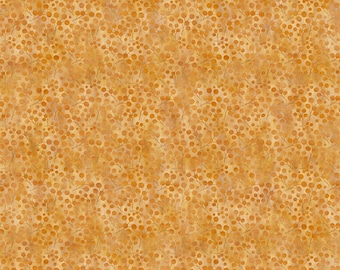 May include: A seamless fabric pattern featuring a repeating design of small orange and brown circles and branches on a light brown background.