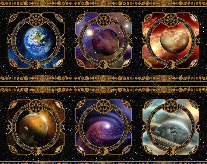 Cosmos Block Panel by Jason Yenter for in the Beginning Fabrics 36 X