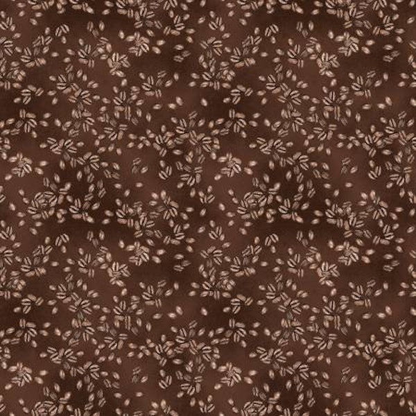 Dark Roast Beans from the Coffee Connoisseur Collection by Windham Fabrics - Sold in 1/2 yard increments - 43/45" width