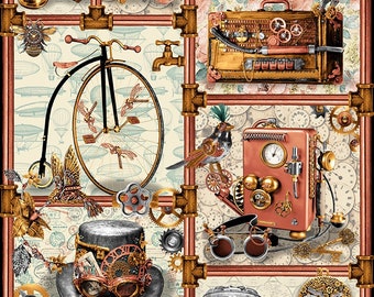 Time Travel Panel 24&quot; x 43&quot; for Blank Quilting