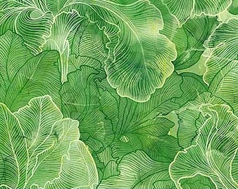 Green Leaves Texture from the Infatuation Collection - DP28615-76 by Northcott - Price is per half yard
